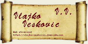 Vlajko Vesković vizit kartica
